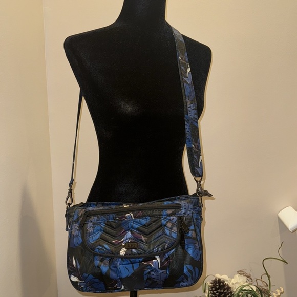 EUC LUG Mambo blue leaf crossbody bag - Picture 2 of 13